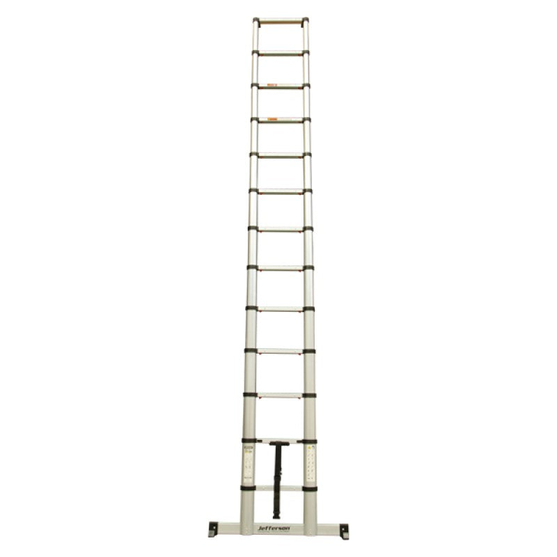 Jefferson 3.8m Safe Close Telescopic Ladder With Stabilising Base Bar