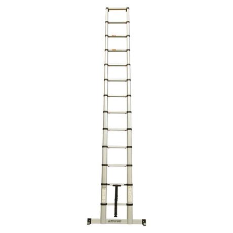 Jefferson 3.8m Safe Close Telescopic Ladder With Stabilising Base Bar