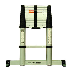 Jefferson 3.8m Safe Close Telescopic Ladder With Stabilising Base Bar