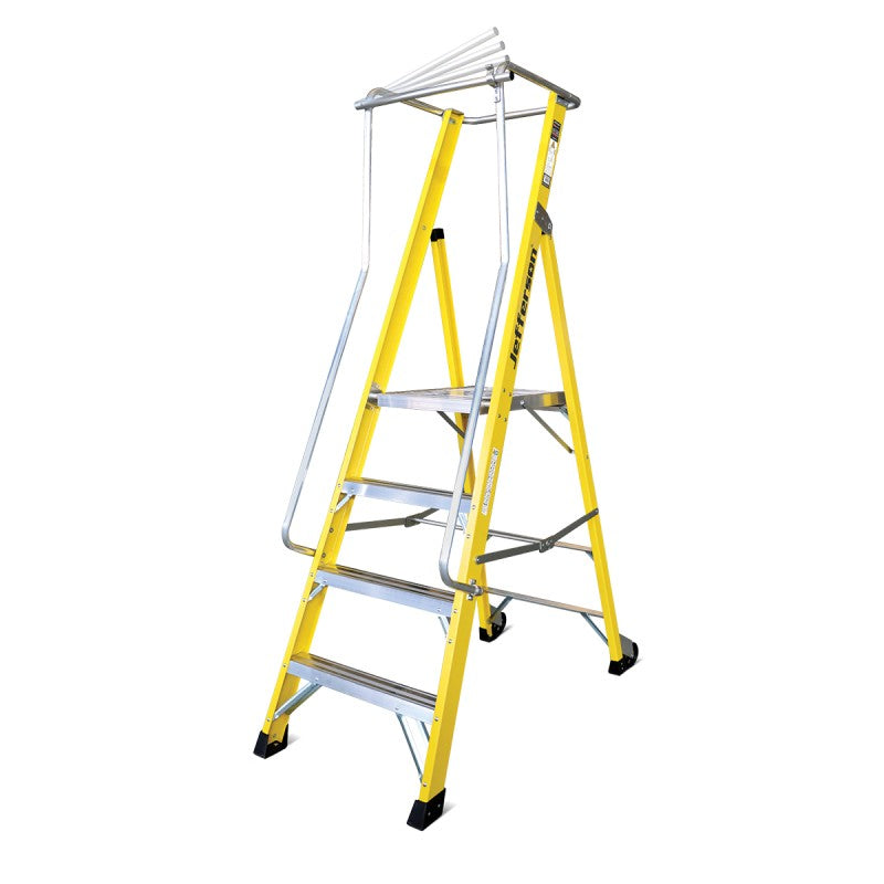 Jefferson 4 Tread Wide Platform Step Ladder with Handrails
