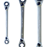 Jefferson 3 Piece 4 In 1 Reversible Ratchet Spanner Set