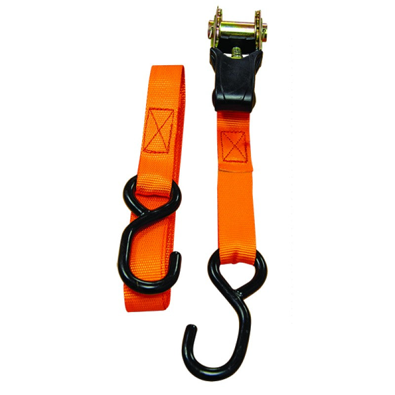 Jefferson 5.0m x 25mm Orange Ratchet Strap Set (4 Pack)