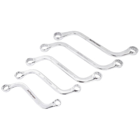 Jefferson 5 Piece S-Type Ring Spanner Set