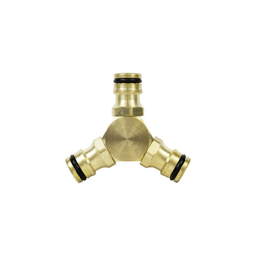 Jefferson 1/2" Brass Three Way Male Connector