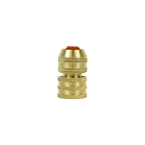 Jefferson 1/2" Brass Female Hose End Connector (with Water Stop)