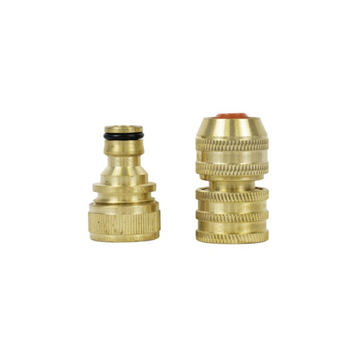 Jefferson 1/2" Male + 1/2" Female Brass Hose Connector