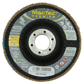 Jefferson MacTec Premier 4.5" INOX Flap Disc (Z60 Grit)