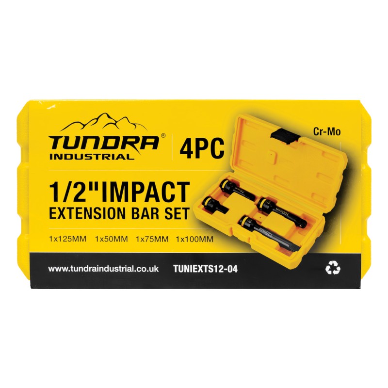 Jefferson Tundra 4 Piece 1/2" Drive Impact Extension Bar Set