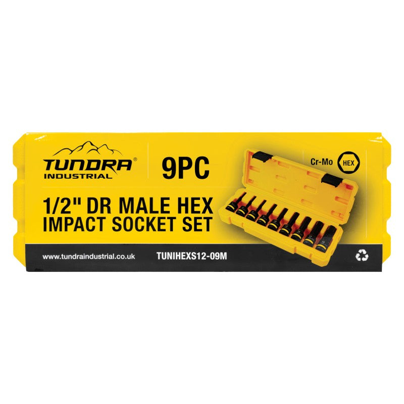 Jefferson Tundra 9 Piece 1/2" Drive Impact Male Hex Set