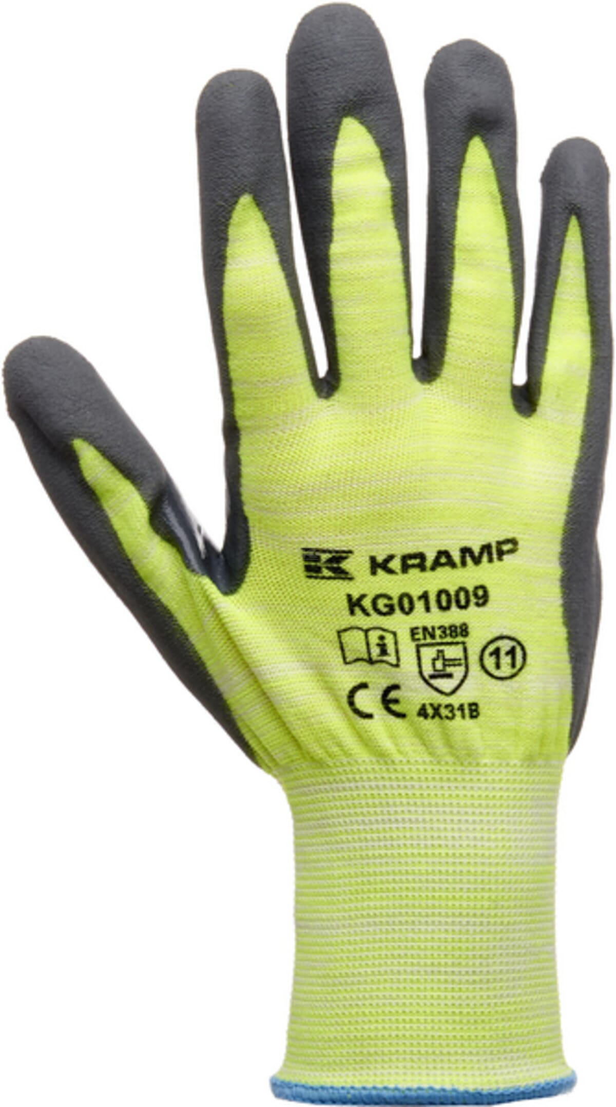 Cut-resistant A2 PolyKor® assembly gloves - Hi-Vis 1.009