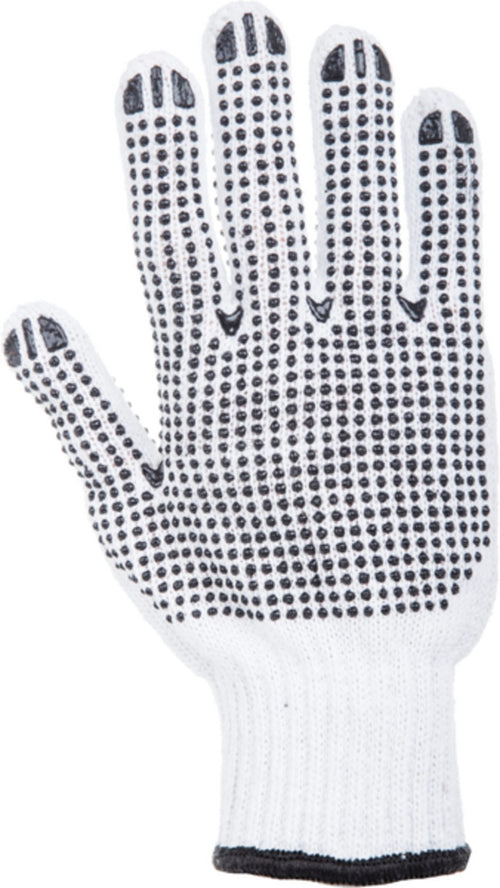 Knitted work gloves with PVC grip (2 pairs)