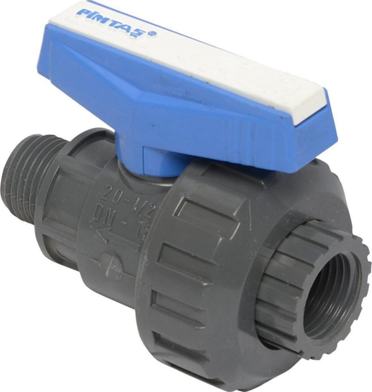 gopart PVC-U ball valve - Female thread (BSP) x Male thread (BSP)