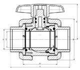 VdL PVC-U ball valve - Sleeve (PVC) x Sleeve (PVC)