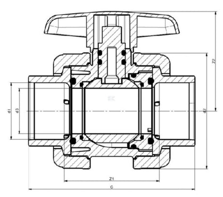 VdL PVC-U ball valve - Sleeve (PVC) x Sleeve (PVC)