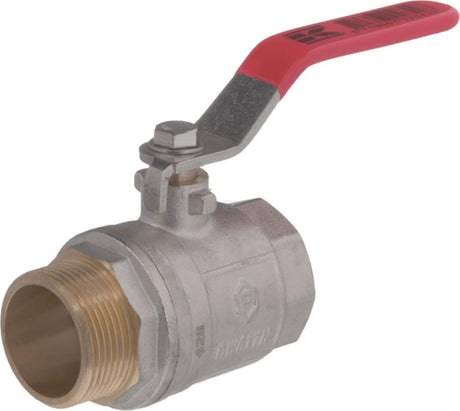 Kramp brass ball valve, BSPT 1x internal thread / 1x external thread