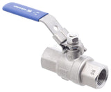 Stainless steel ball valve - Internal thread (BSPT) x internal thread (BSPT) - Long version