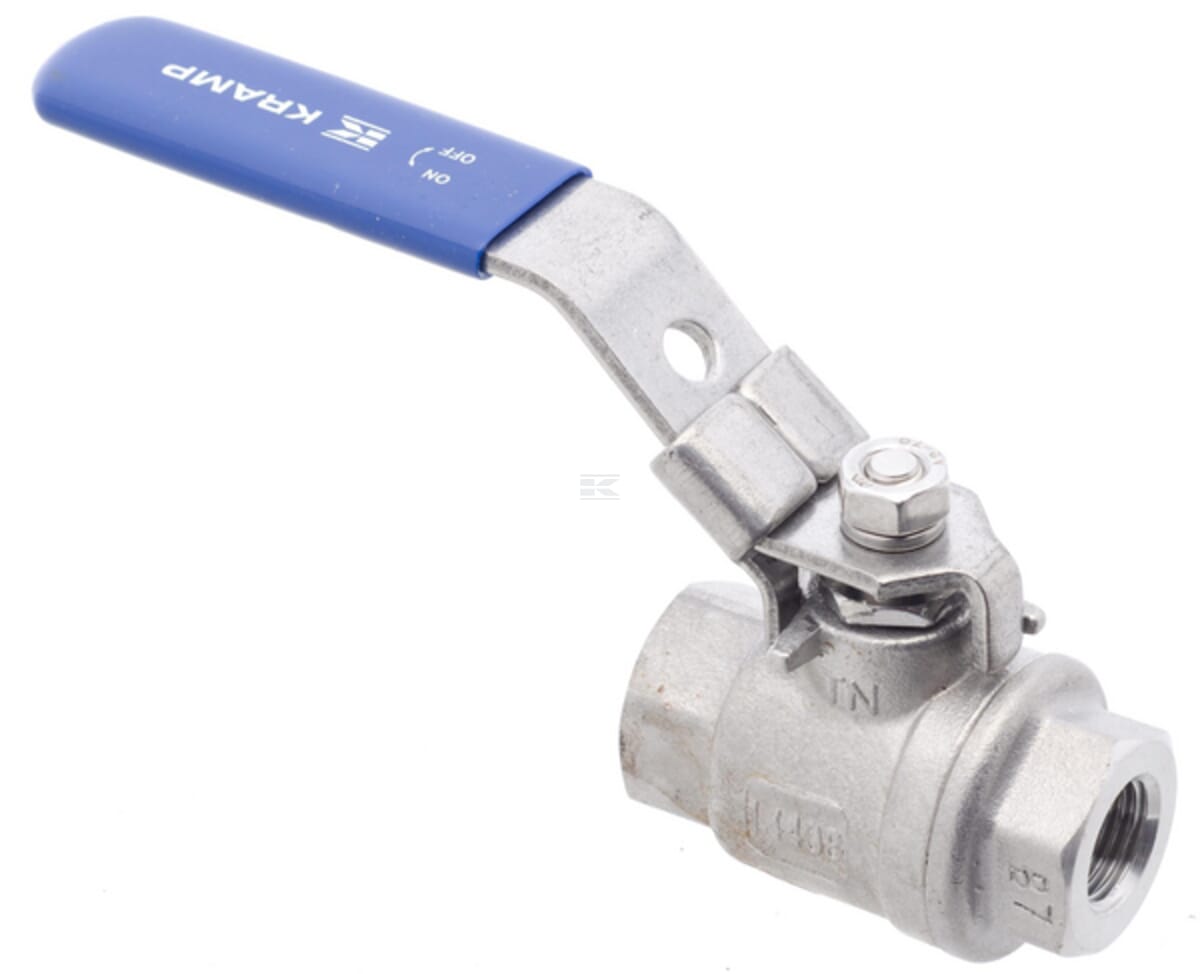 Stainless steel ball valve - Internal thread (BSPT) x internal thread (BSPT) - Long version