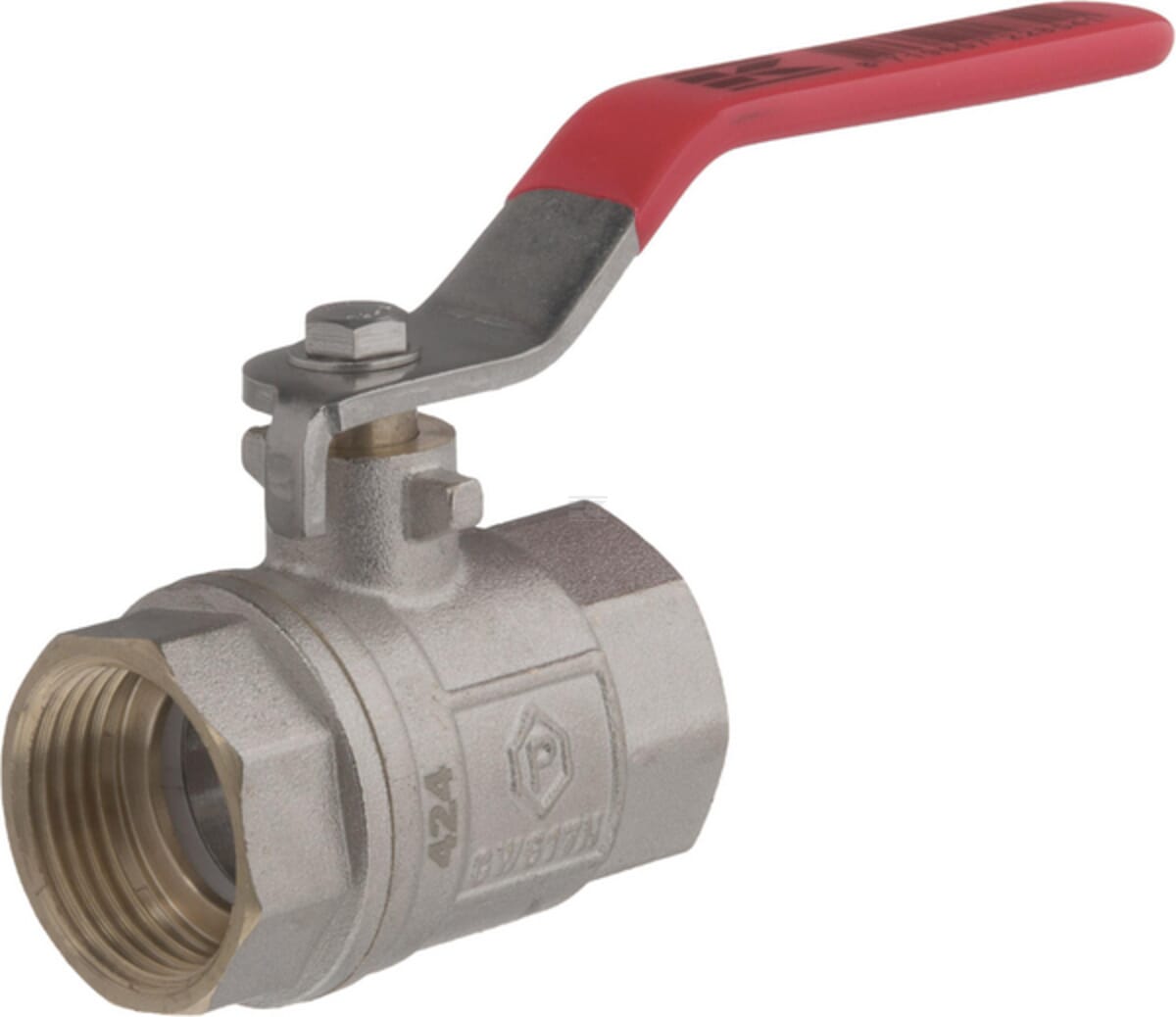 Kramp brass ball valve, BSPT 2x internal thread