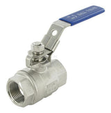 Stainless steel ball valve - Internal thread (BSPT) x internal thread (BSPT) - Long version
