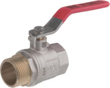 Kramp brass ball valve, BSPT 1x internal thread / 1x external thread