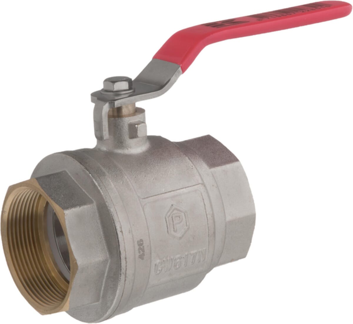 Kramp brass ball valve, BSPT 2x internal thread