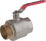 Kramp brass ball valve, BSPT 1x internal thread / 1x external thread