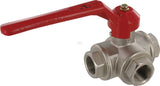 Three-way ball valve, L-shape, 3xIG