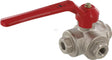 Three-way ball valve, T-shape, 3xIG