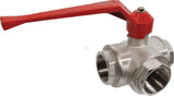Three-way ball valve, L-shape, 3xIG