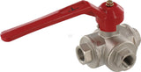 Three-way ball valve, T-shape, 3xIG