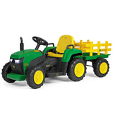 Peg Perego John Deere Farm Power 12V Electric Tractor with Trailer