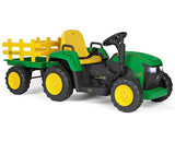 Peg Perego John Deere Farm Power 12V Electric Tractor with Trailer