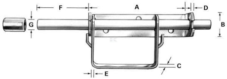 Tower Bolt -  for Pig Pens  old