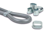 Press clamps for rope