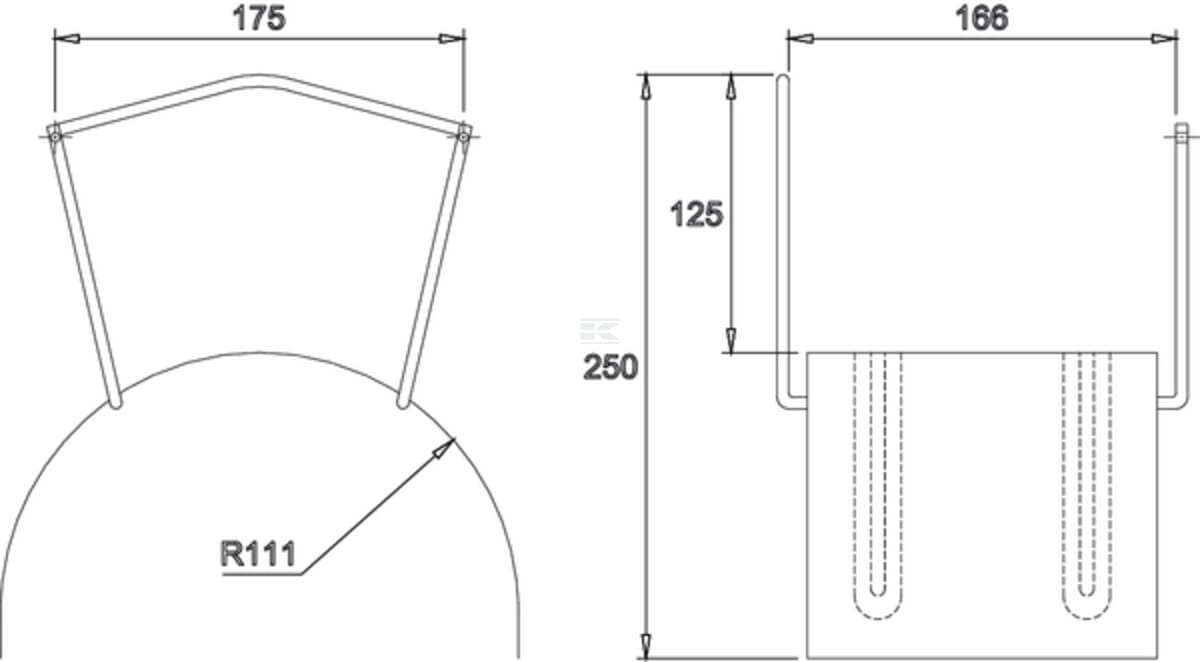 ALBA-Krapf Wall hose bracket Alba+ MIDI Inox