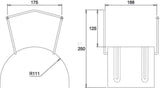 ALBA-Krapf Wall hose bracket Alba+ MIDI Inox