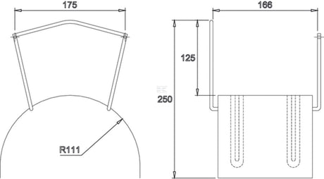 ALBA-Krapf Wall hose bracket Alba+ MIDI Inox