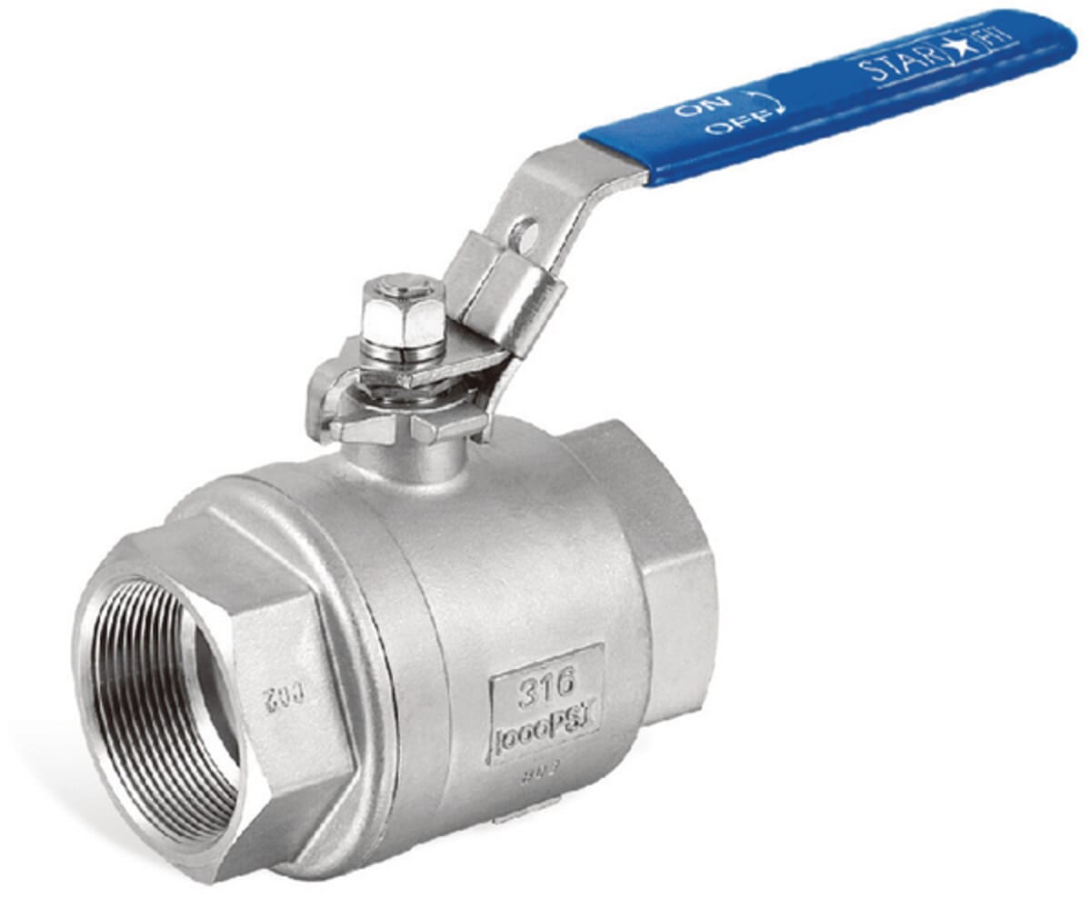 Stainless steel ball valve - Internal thread (BSPT) x internal thread (BSPT) - short version