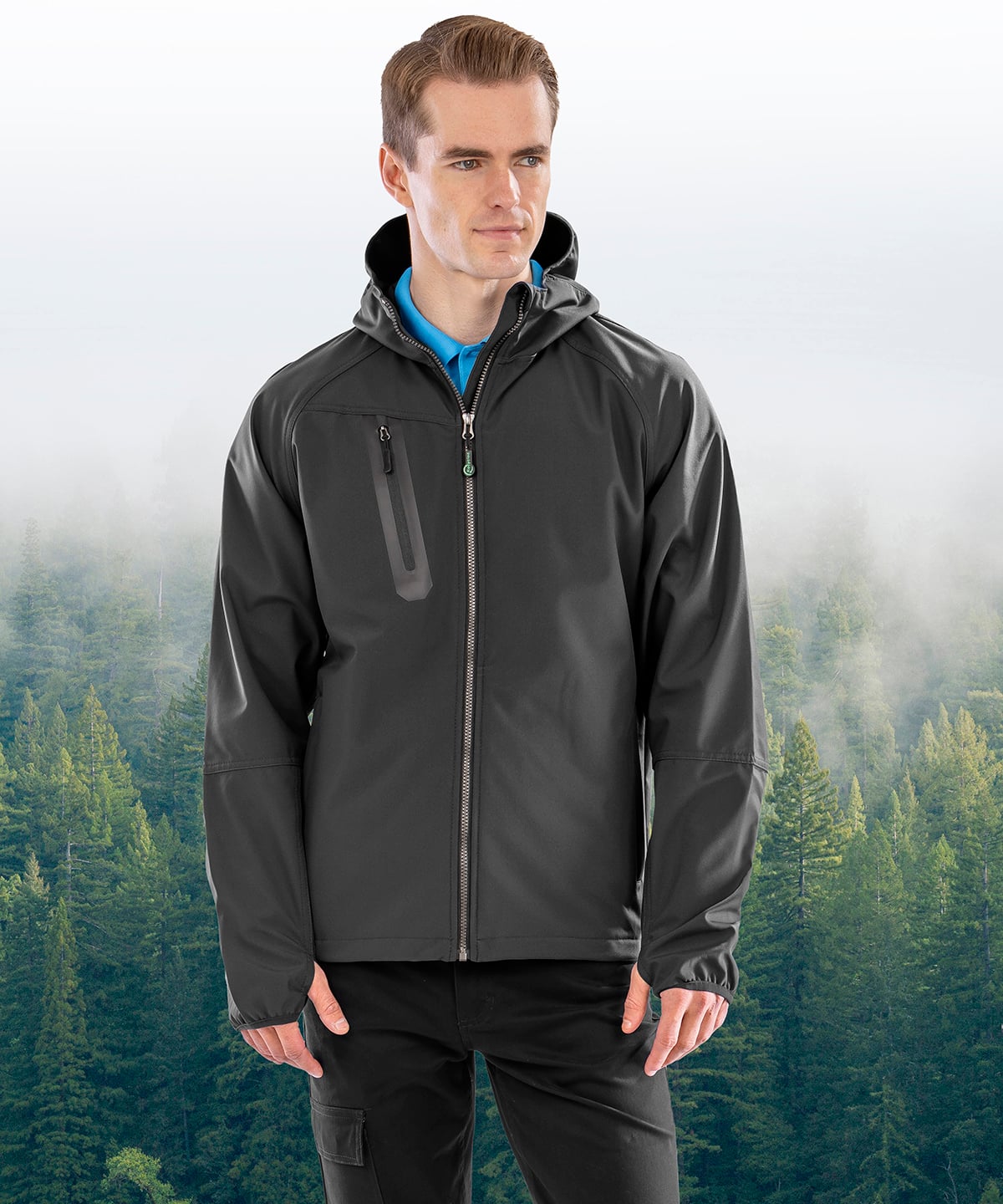 Result 3-Layer Recycled Printable Casual Hooded Softshell (R909X)