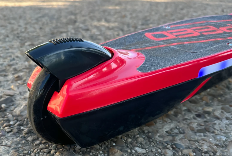 Prizm Kids 12V Electric Scooter with Flashlights and Headlight Red