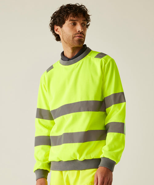 Regatta Hi-Vis Pro Contrast Crew Neck Sweatshirt (RG487)