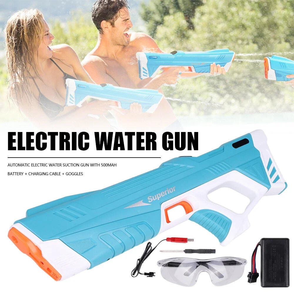 Water Gun Pistol Soaker Powerful Long Range Super Pump Kids Electric Water Gun – Green