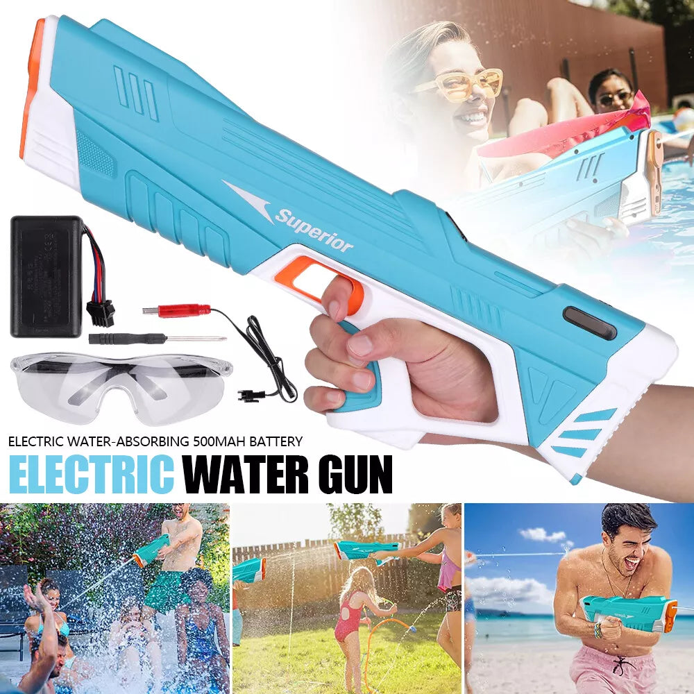 Water Gun Pistol Soaker Powerful Long Range Super Pump Kids Electric Water Gun – Green