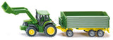 Siku S01843 John Deere with front loader and trailer