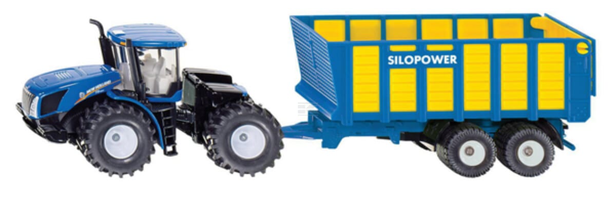 Siku S01947 New Holland with silage trailer