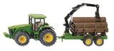 Siku S01954 John Deere 8430 with forestry trailer