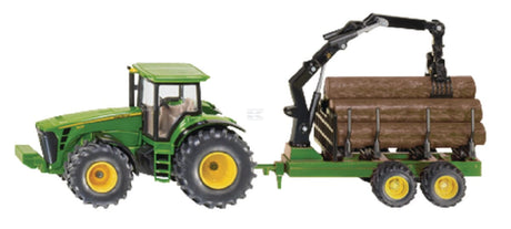 Siku S01954 John Deere 8430 with forestry trailer