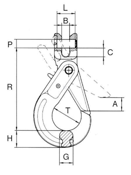 Cartec Chain Hook with Safety Clip