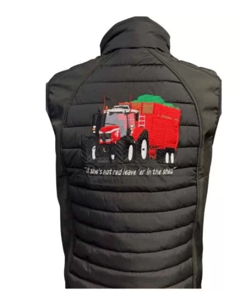 KIDS IMPACT HYBRID GILET  RED TRACTOR & TRAILER