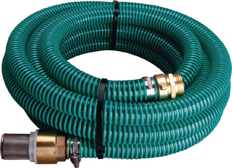 PVC suction hose complete with coupling and suction strainer